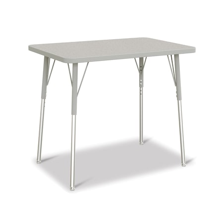 Jonti-Craft Berries Rectangle Activity Table, 24 in. x 36 in., A-height, Freckled Gray/Gray/Gray 6478JCA000